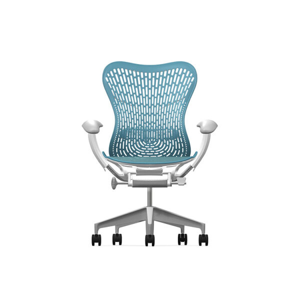 Herman Miller Mirra2 - Business - Studio White Fog Dark Turquoise - TriFlex