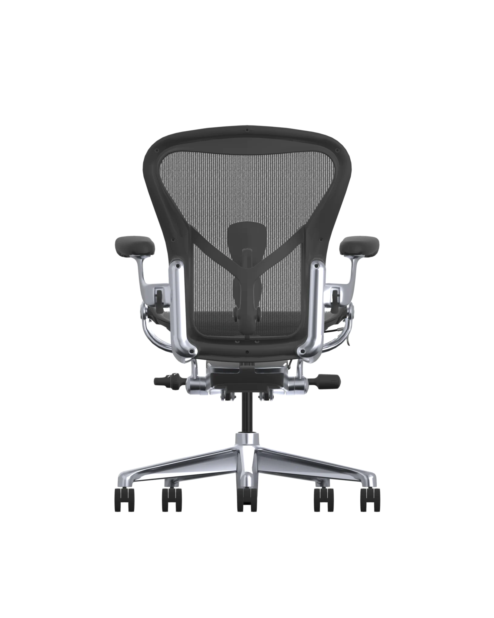 Herman Miller Aeron – Size B – Graphite Polished Aluminum Upgrade
