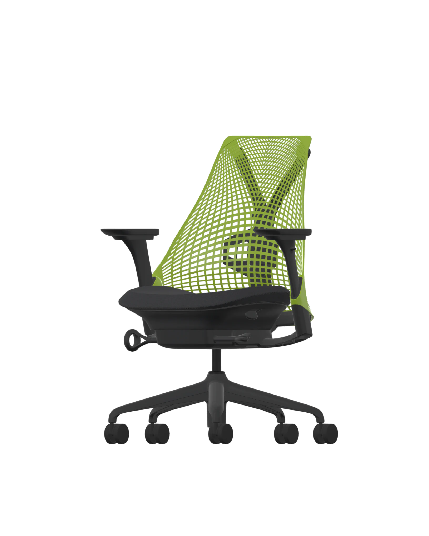 Herman Miller Sayl – Black Frame – Apple Green Back – Meld Panda