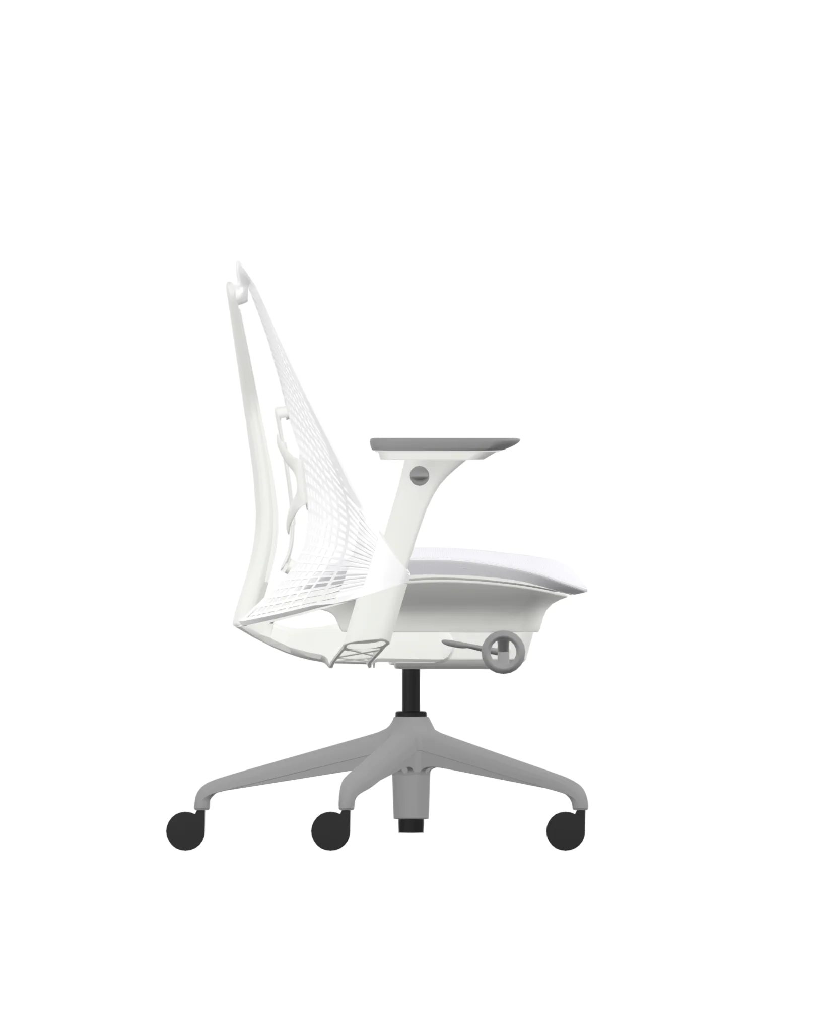 Herman Miller Sayl – White Frame – Alpine Back – Meld Stark Fabric