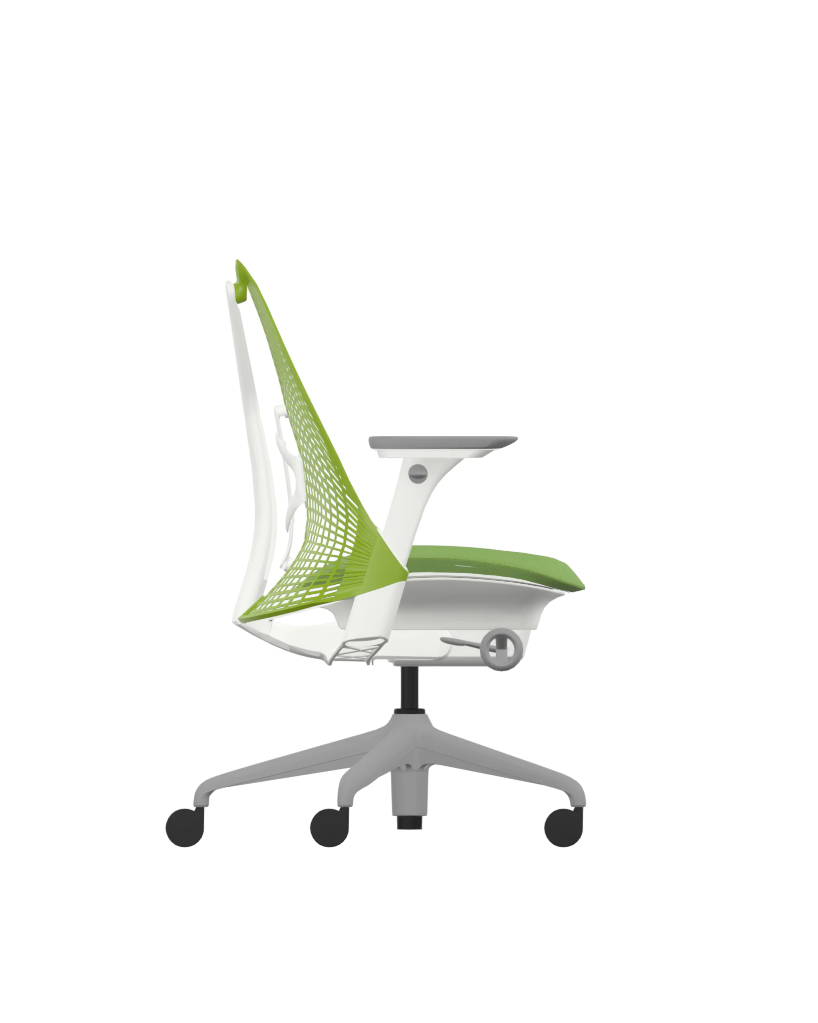 Herman Miller Sayl – White Frame – Apple Green Back – Meld Wild